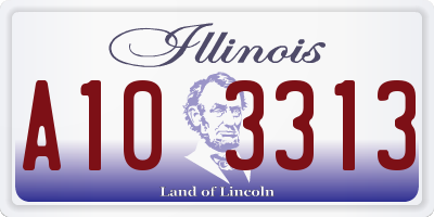 IL license plate A103313