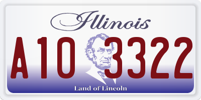 IL license plate A103322