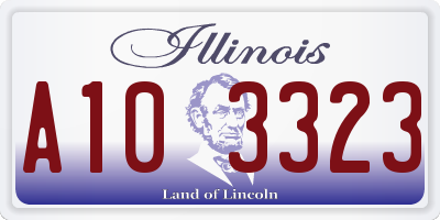IL license plate A103323