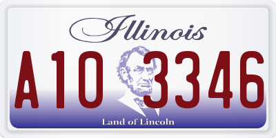 IL license plate A103346