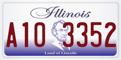 IL license plate A103352