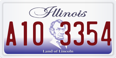 IL license plate A103354