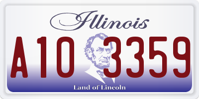 IL license plate A103359