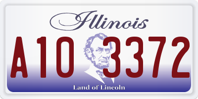 IL license plate A103372