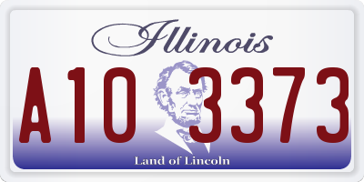 IL license plate A103373