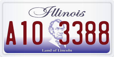IL license plate A103388