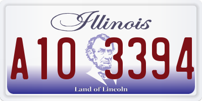 IL license plate A103394