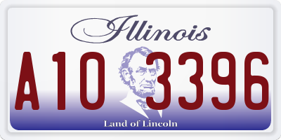 IL license plate A103396