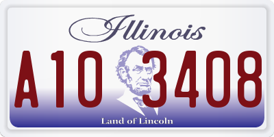 IL license plate A103408
