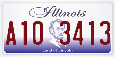 IL license plate A103413