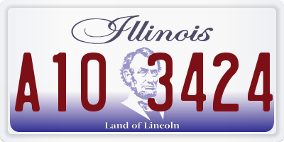 IL license plate A103424