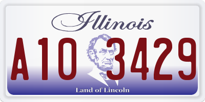 IL license plate A103429