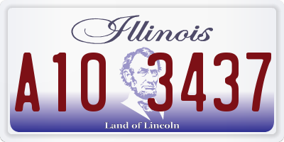 IL license plate A103437