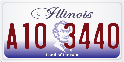 IL license plate A103440