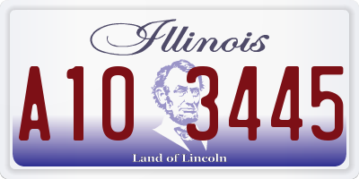 IL license plate A103445