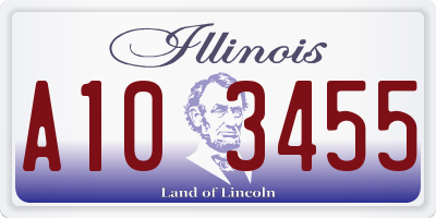 IL license plate A103455