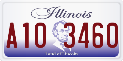 IL license plate A103460