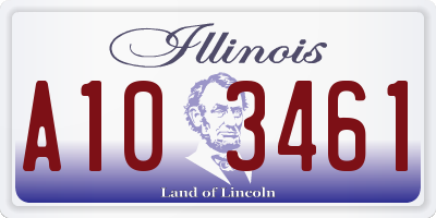 IL license plate A103461