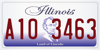 IL license plate A103463