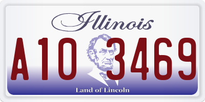 IL license plate A103469
