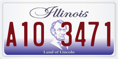 IL license plate A103471
