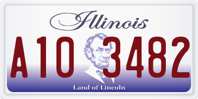 IL license plate A103482