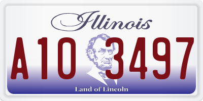 IL license plate A103497