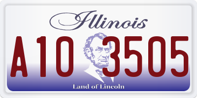 IL license plate A103505
