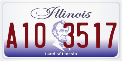 IL license plate A103517