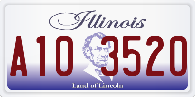 IL license plate A103520