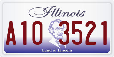 IL license plate A103521