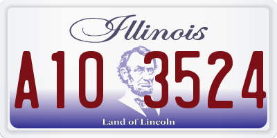 IL license plate A103524