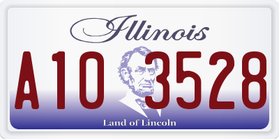 IL license plate A103528