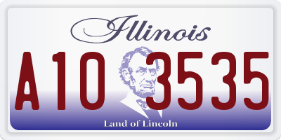 IL license plate A103535