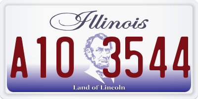 IL license plate A103544