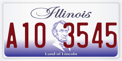 IL license plate A103545