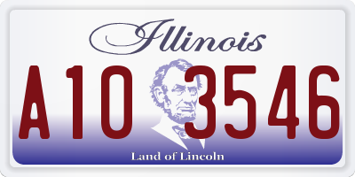 IL license plate A103546