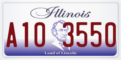 IL license plate A103550