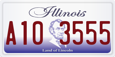 IL license plate A103555