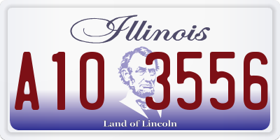 IL license plate A103556