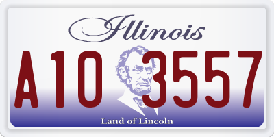 IL license plate A103557