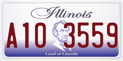 IL license plate A103559