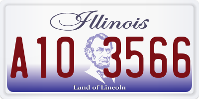 IL license plate A103566