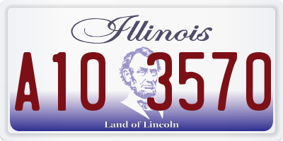 IL license plate A103570