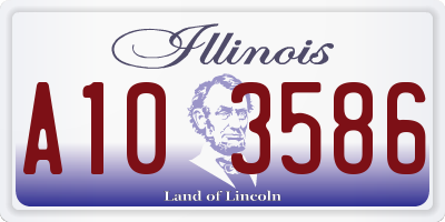 IL license plate A103586