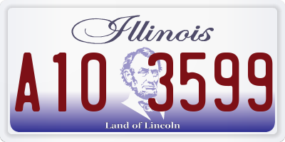 IL license plate A103599
