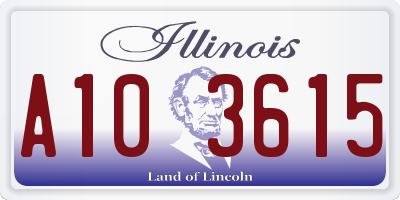 IL license plate A103615