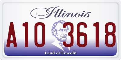 IL license plate A103618