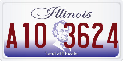 IL license plate A103624