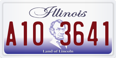 IL license plate A103641
